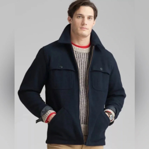 LL Bean Freeport Maine Archive 1965 Bean’s Stag Navy Jacket 85% Wool Men’s M - Picture 11 of 12